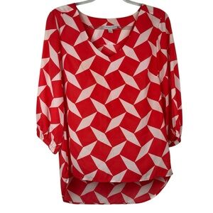 New York &‎ Company Graphic Blouse Sz M